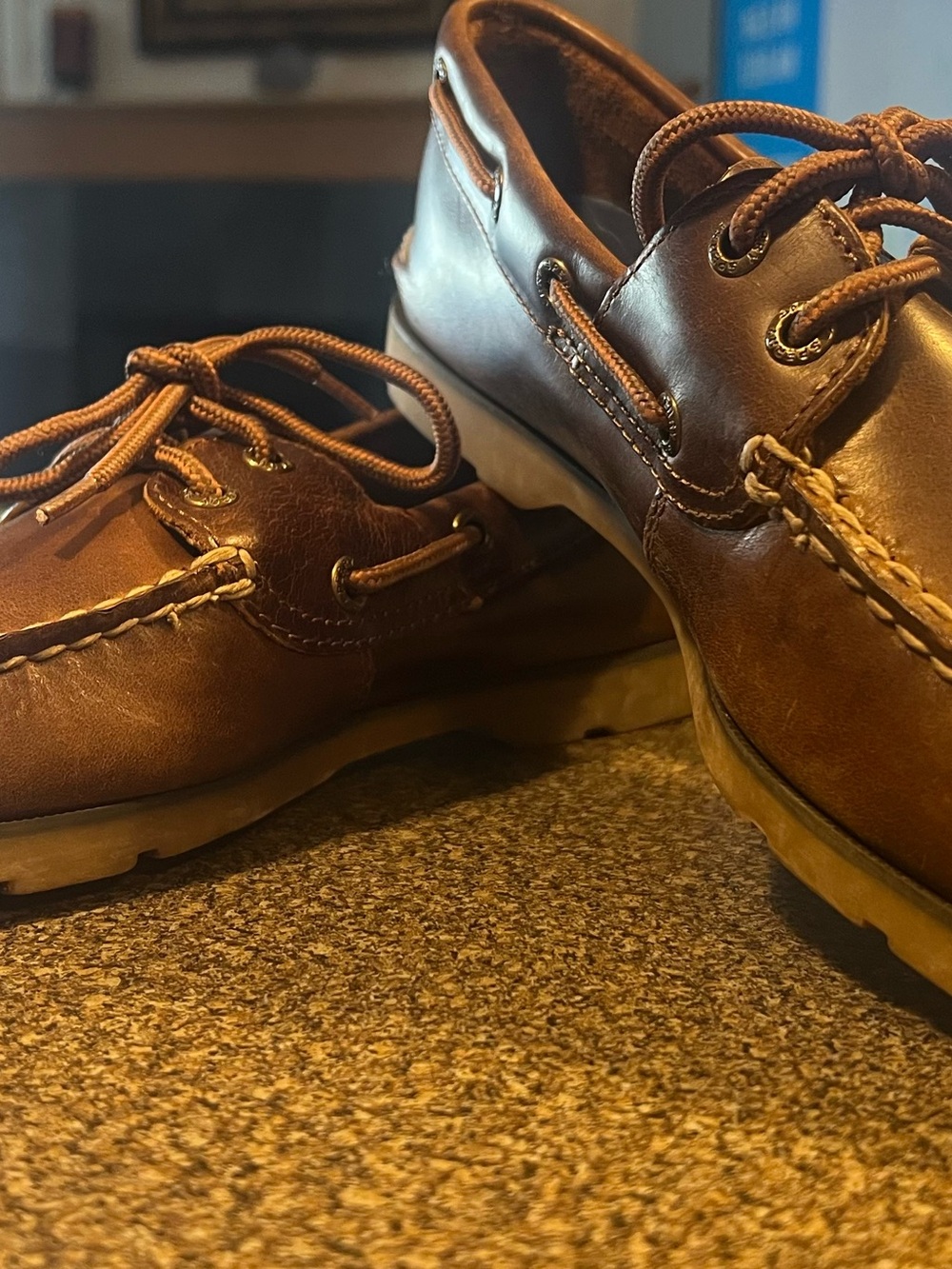 Sperry Men's Chestnut Brown Leather Boat Shoes